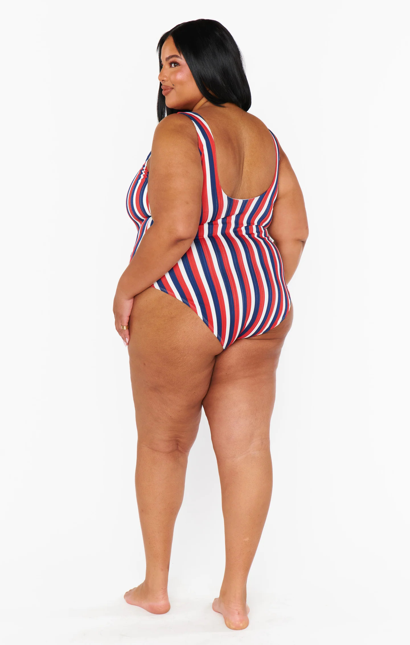 The Ribbed One Piece ~ Americana Stripe Micro Rib | Show Me Your Mumu