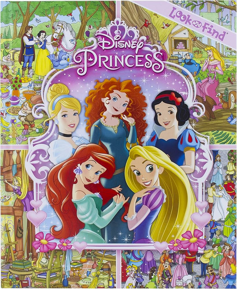 Disney Princess Cinderella, Tangled, Aladdin and More!- Look and Find Activity Book - PI Kids | Amazon (US)