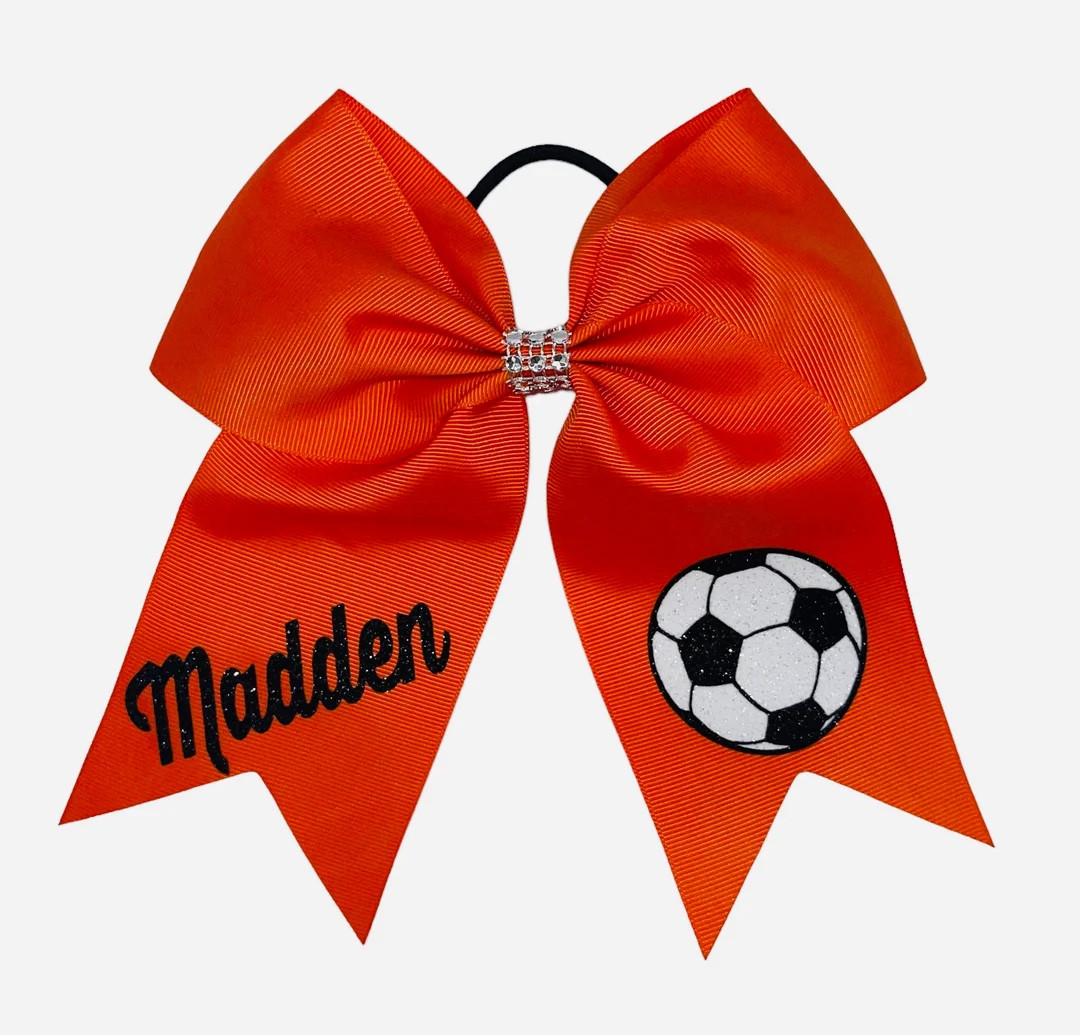 Soccer Bow With Name / Soccer Bows / Custom Soccer Bows / Soccer Bow / Hair Bows/personalized Bow... | Etsy (US)