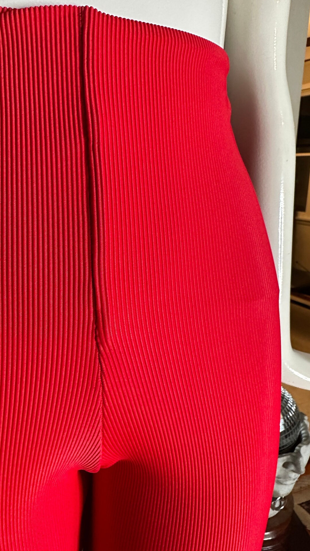 Ready to Ship Small Red Ribbed Spandex Inseam 33 - Etsy | Etsy (US)
