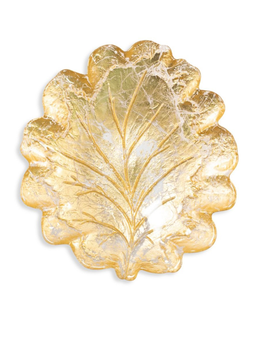 Vietri Moon Glass Leaf Salad Plate | Saks Fifth Avenue