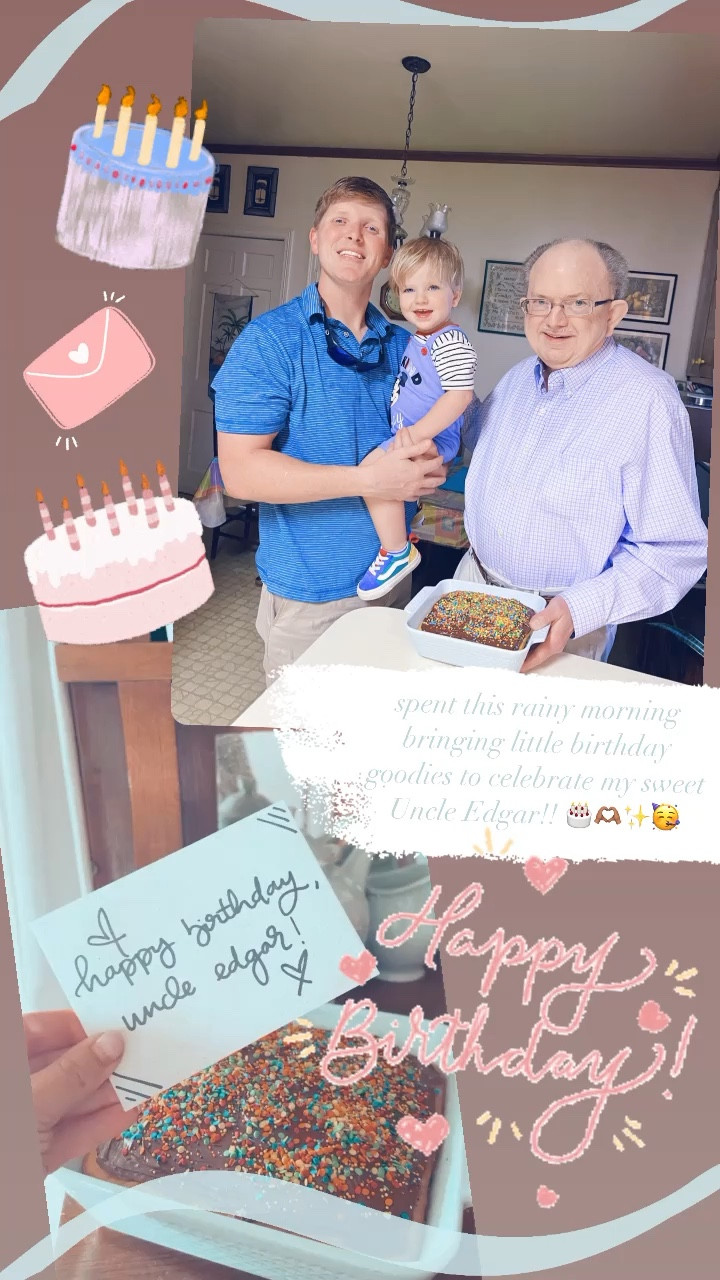 spent this rainy morning bringing little birthday goodies to celebrate my sweet Uncle Edgar!! 🎂🫶🏽✨🥳