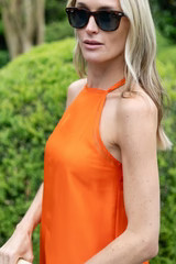Sarah Dress - Tangerine | Julia Amory