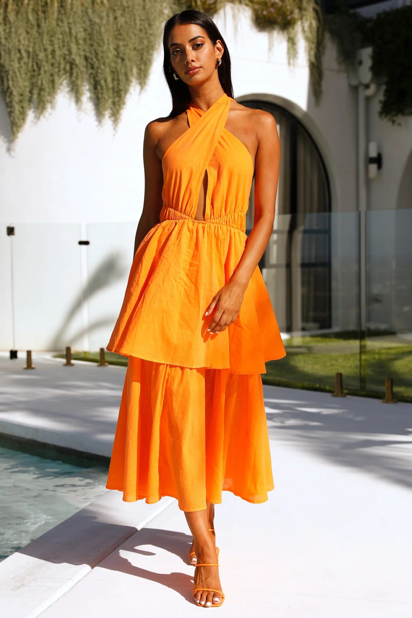 Cynthia Maxi Dress Orange | Hello Molly