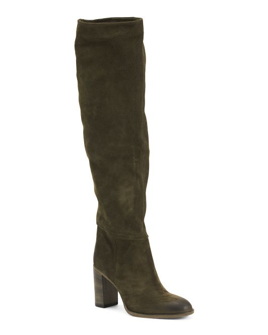 Made In Italy Dakota Suede High Shaft Boots | TJ Maxx