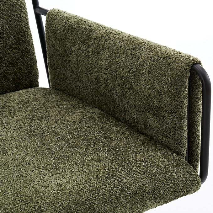 Rowill Modern Office Chair, Swivel Desk Chair, Green Boucle Fabric, Adjustable Height, 300 LBS Ca... | Amazon (US)