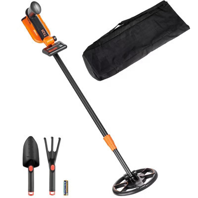 VEVOR Metal Detector for Kids, 6 Inch, 25''-37'' Adjustable Gold Detector, IP68 Waterproof Search Coil with LCD Display Advanced DSP Chip, Black | Target
