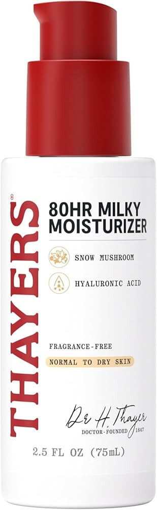 THAYERS 80HR Face Moisturizer, Face Cream with Hyaluronic Acid and Snow Mushroom, Milky Moisturiz... | Amazon (US)