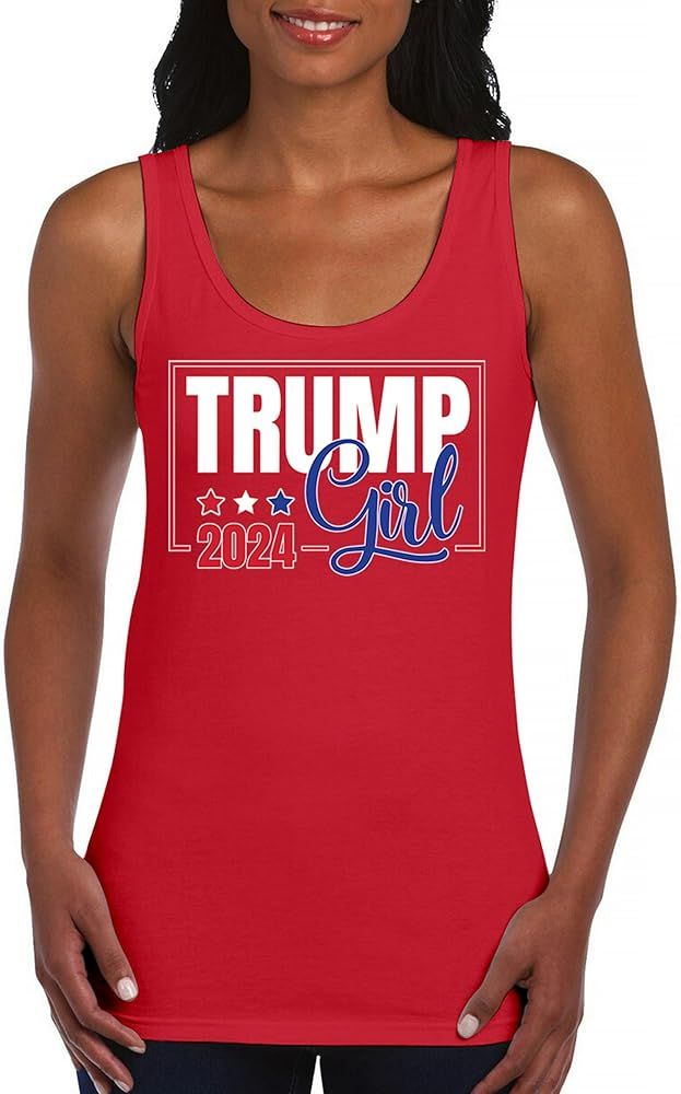 Trump Girl 2024 Women's Tank Top 45 47 President MAGA America First FJB Let's Go Brandon Republic... | Amazon (US)