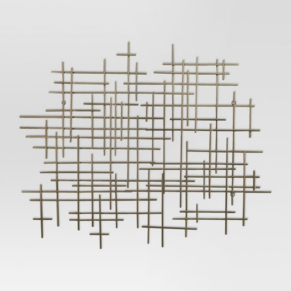 36"x30" Mid-Century Metal Wall Décor Gold - Project 62™ | Target