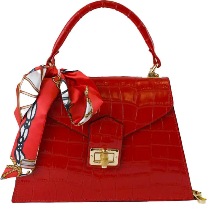 Croc Embossed Satchel Bag | Nordstrom Rack