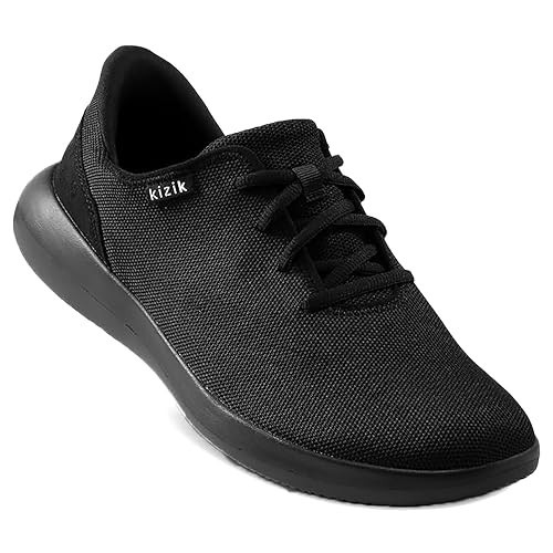 Kizik Madrid Hands Free Mens and Womens Sneakers, Casual Slip On Shoes for Women or Men, Comfortable for Walking, Women's and Men's Fashion Sneakers for Any Occasion - Black/Black, Wide M15 / W16.5 | Amazon (US)