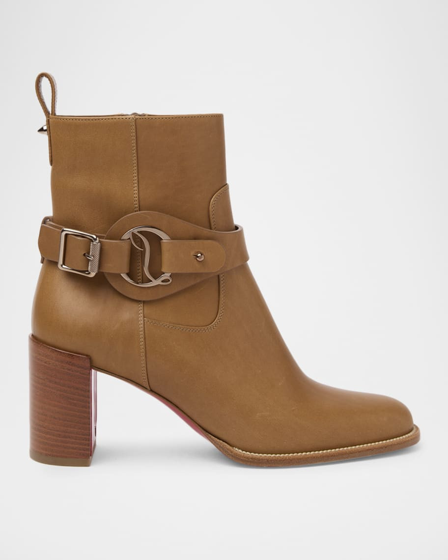 Christian Louboutin 70mm Dianouchette Leather Ankle Boots | Neiman Marcus