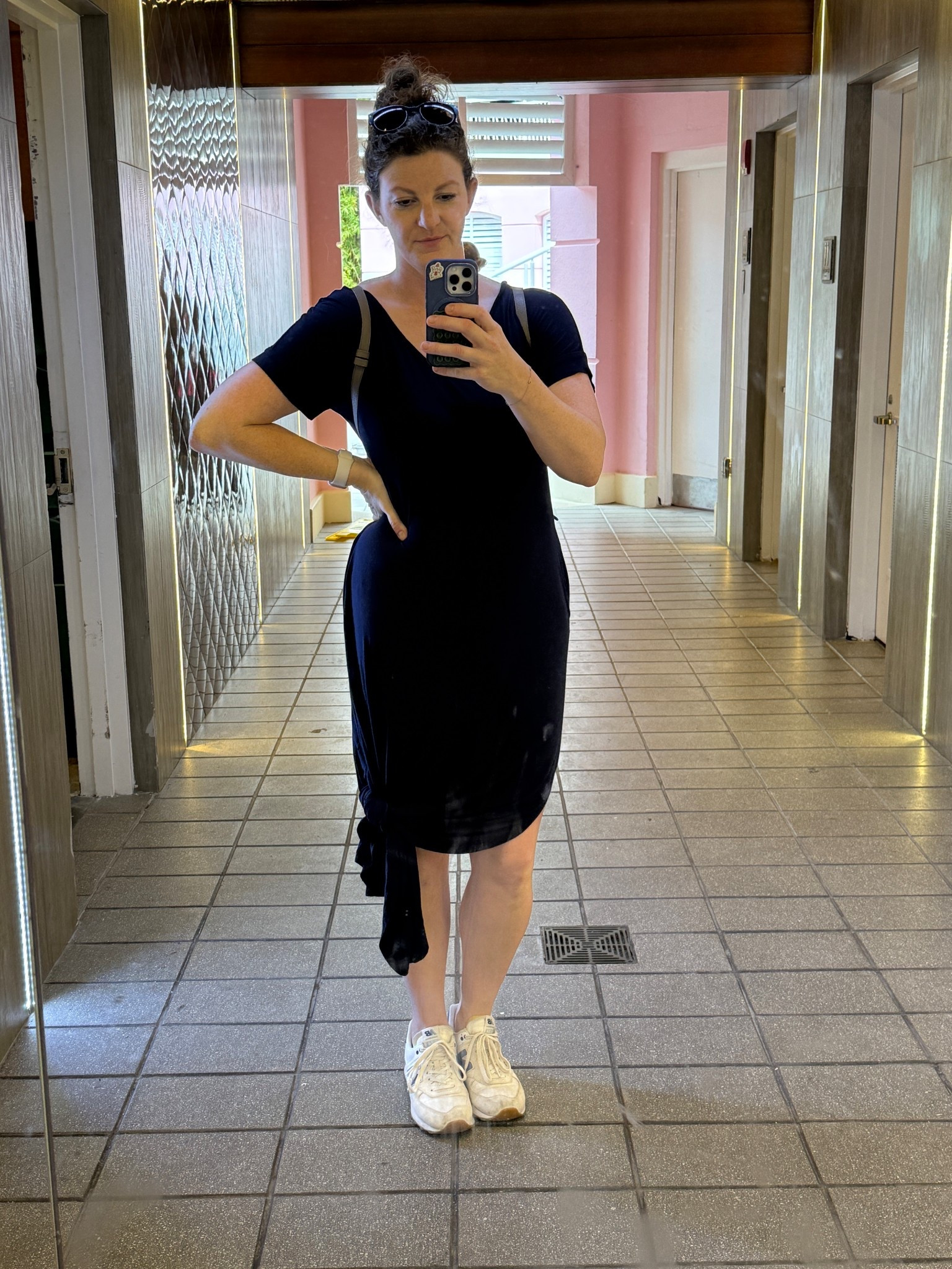 Hot weather vacation day outfit for walking 

#LTKMidsize #LTKmomlife #LTKootd