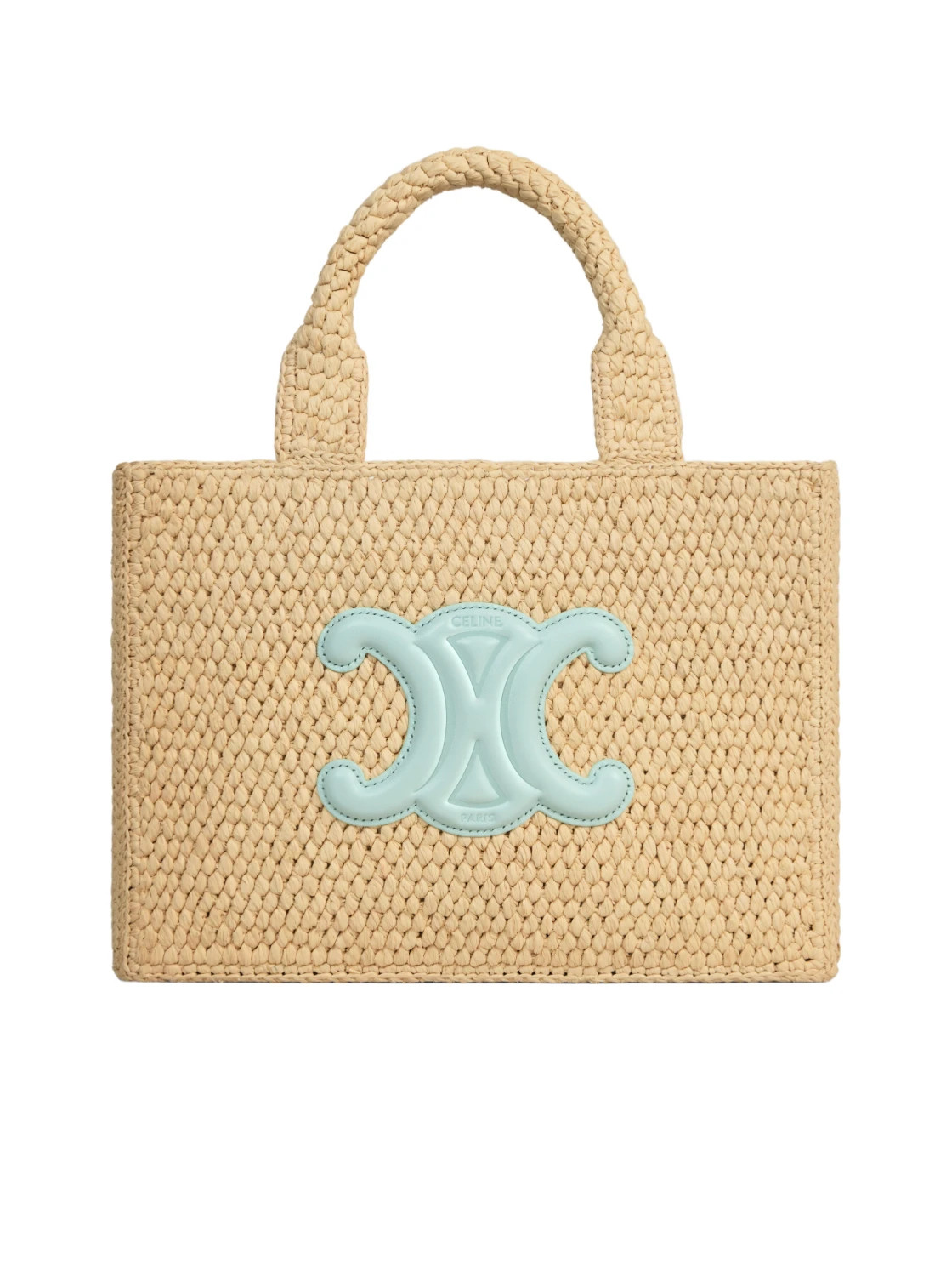 SMALL CABAS THAIS IN Raffia and calfskin | Senser US
