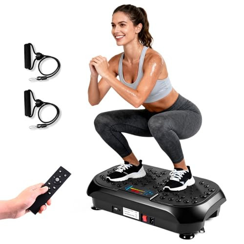 Vibration Plate Exercise Machine, Vibrating Plate for Lymphatic Drainage, Full Body Vibration Plate Fitness Platform Stand Board Shaker, Workout Vibrate Waver Sport Gym Gifts for Weight Loss Women Men | Amazon (US)
