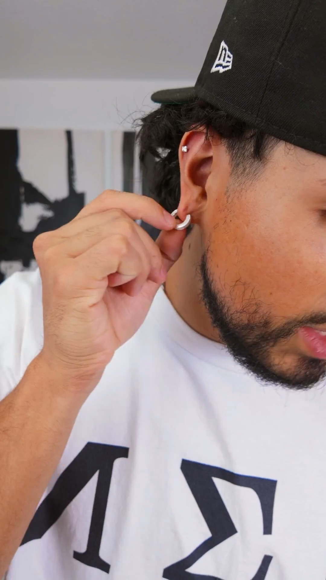 Iced out Huggie hoops for the low