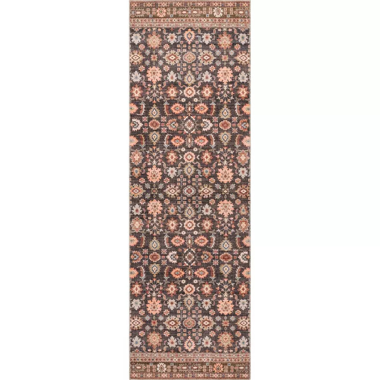 nuLOOM Cathie Persian Floral Machine Washable Area Rug | Target