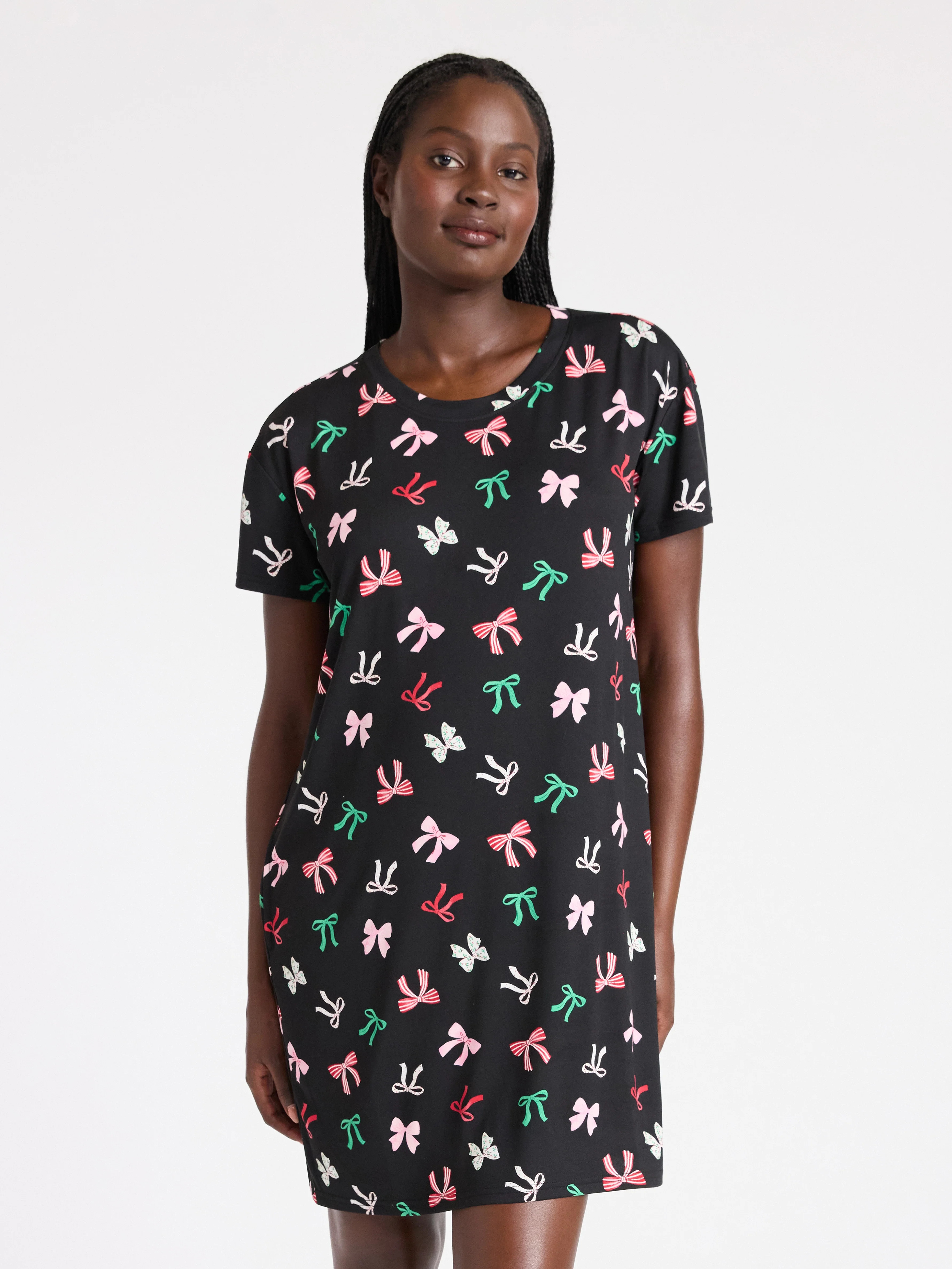 Joyspun Women's Dreamy Soft Collection Sleepshirt with Short Sleeves, Sizes S/M-2X/3X | Walmart (US)