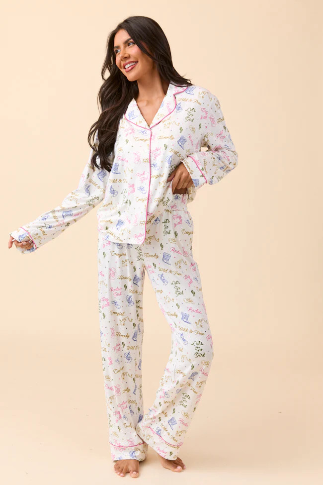 Rodeo Girl Multi Pajama Set | Pink Lily