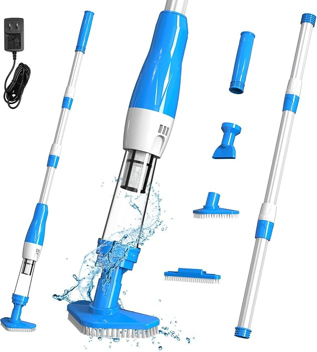4 in 1 Cordless Rechargeable Small Pool Vacuum spa hot tub 90 Mins Running Time, 12 Gallons/Min P... | Amazon (US)