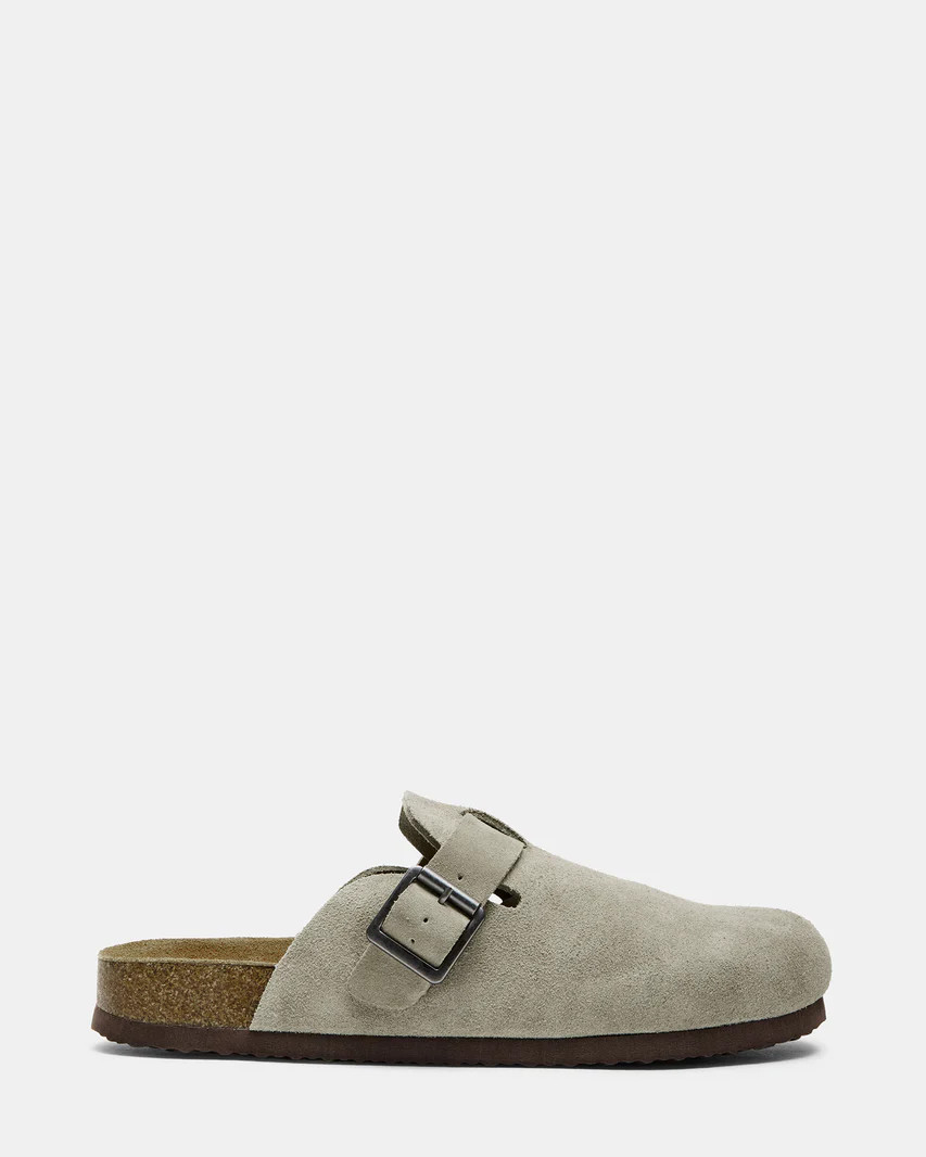 WILDERR Taupe Suede Slip-Ons | Men's Clogs | Steve Madden (US)