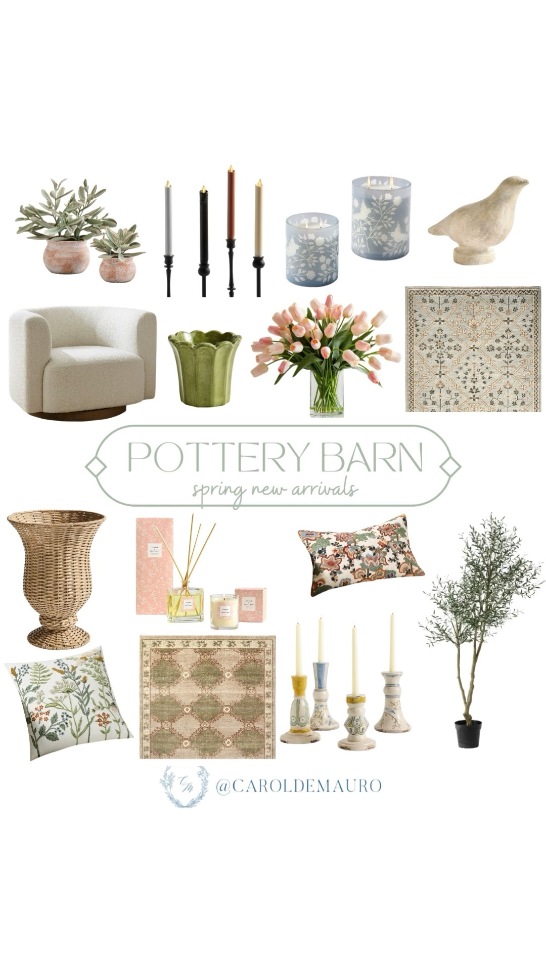 Pottery Barn’s spring new arrivals add fresh, classic style to any room, with items like a faux potted succulent and a faux olive tree, a hand-knotted rug, an embroidered pillow, and a fluted tulip pot to make your space cozy and welcoming.
#homerefresh #decoridea #interiordeisgn #seasonalstyling

#LTKSeasonal #LTKHome #LTKStyleTip