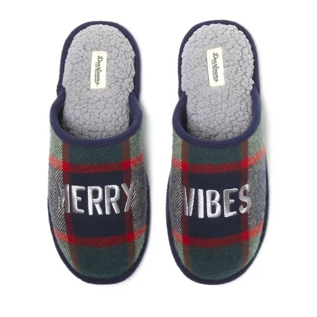 Dearfoams Cozy Comfort Men's Holiday Novelty Scuff Slippers | Walmart (US)