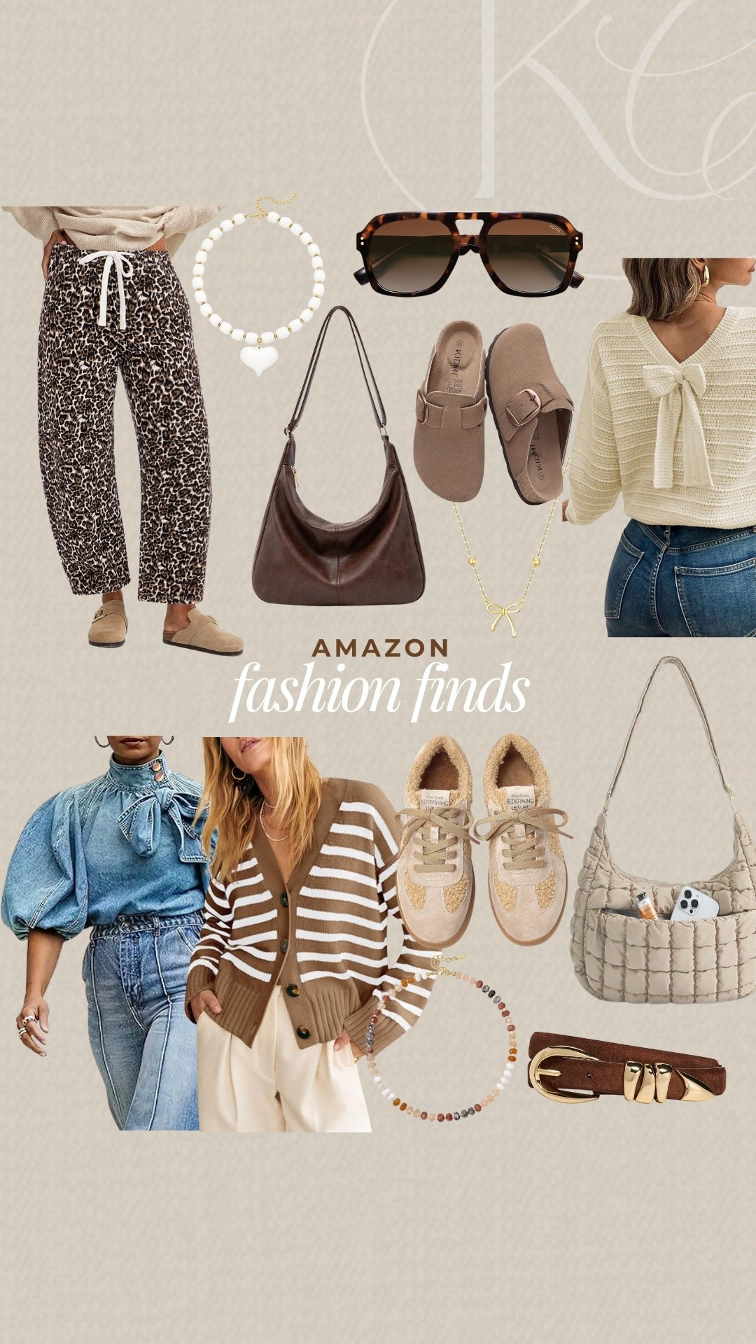 These fashion finds are great for a neutral, classic and fun wardrobe. I love the leopard barrel pants  

#LTKootd #LTKMidsize #LTKPlusSize