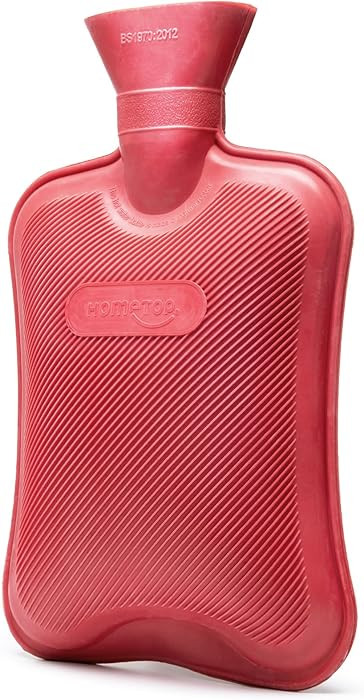 HomeTop Premium Classic Rubber Hot Water Bottle (Red) | Amazon (US)