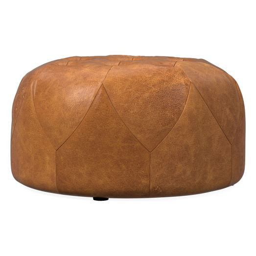 Brighton Leather Ottoman | West Elm (US)