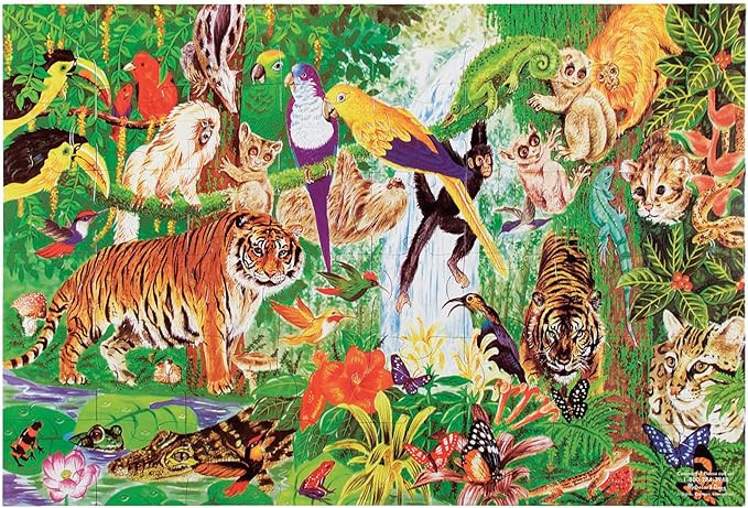Melissa & Doug Rainforest Floor Puzzle (48 pcs, 2 x 3 feet) - FSC Certified | Amazon (US)