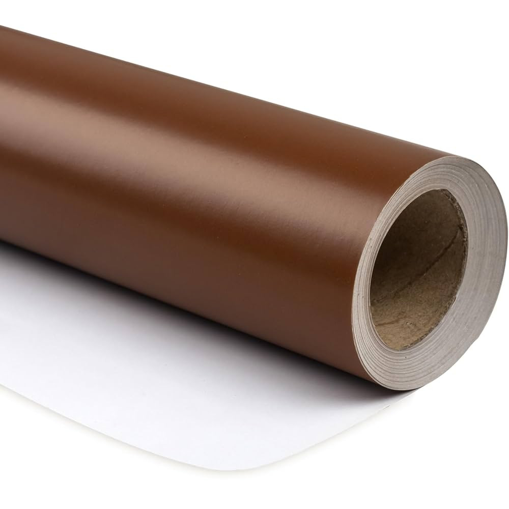 RUSPEPA Chocolate Brown Wrapping Paper Solid Color - Mini Roll - for Christmas, Wedding, Birthday... | Amazon (US)