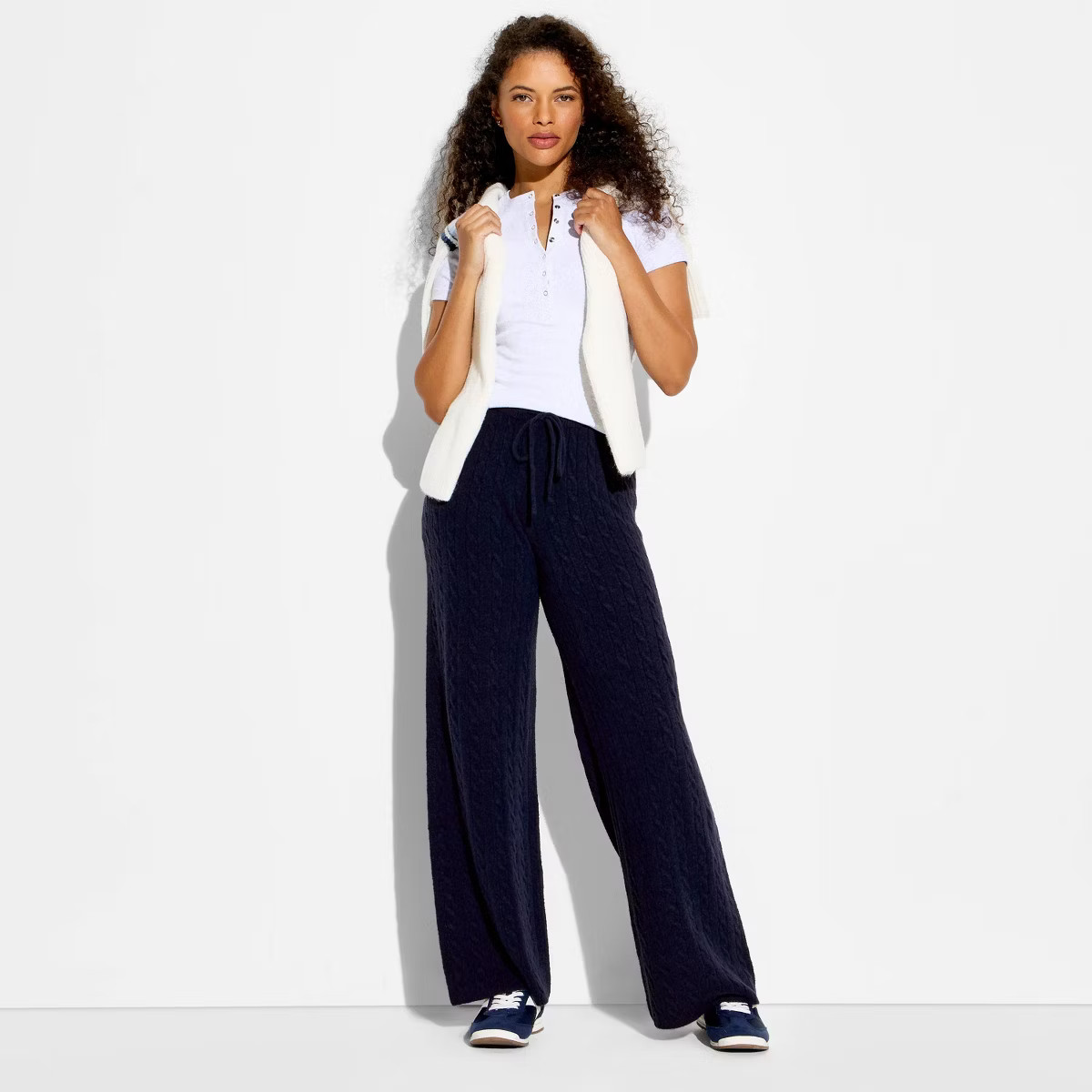 Women's Mid-Rise Cable Sweatpants - Wild Fable™ | Target