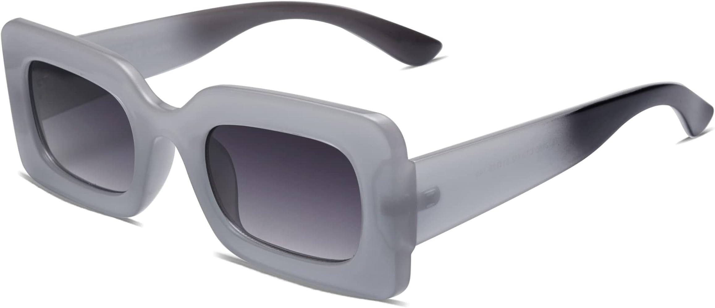 SOJOS Retro 90s Nude Rectangle Sunglasses Womens Mens Trendy Chunky Glasses | Amazon (US)