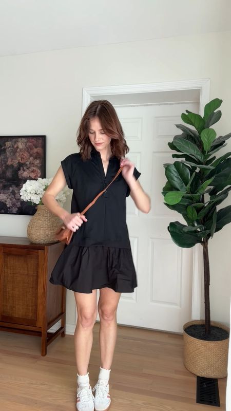 Black dress : wearing s
Brown crossbody bag 
Sambas 
Ruffle socks 
Pink blazer 
Gold flats 
Yellow bag 
Pink flats 

Workwear shoes // casual outfit // summer outfit // brunch outfit / date night outfit // business casual 

#LTKSeasonal #LTKFindsUnder100 #LTKStyleTip
