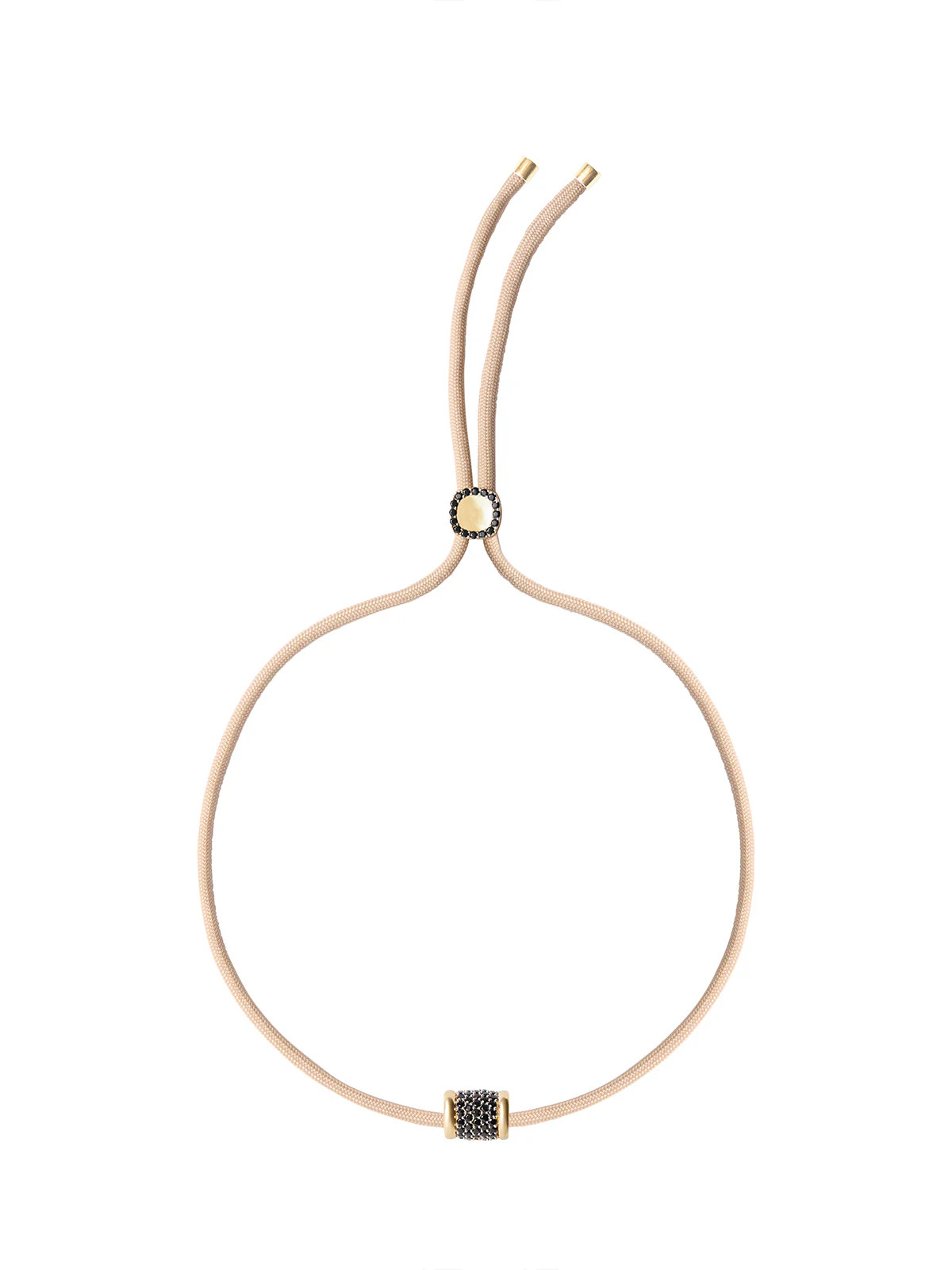 YVES NANO ONYX PARACORD NECKLACE, BEIGE | Dorsey