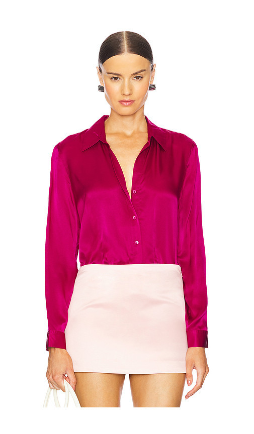 L'agence blusa abotonada tyler en color rose talla S | Revolve Clothing (Global)