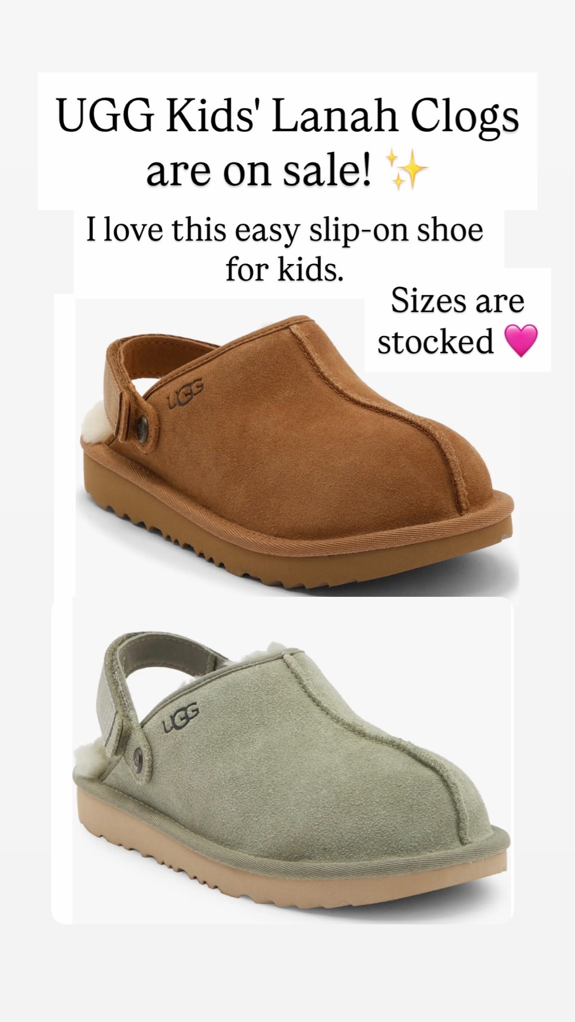 Ugg kids slip on clogs are on sale

#LTKKids #LTKSaleAlert