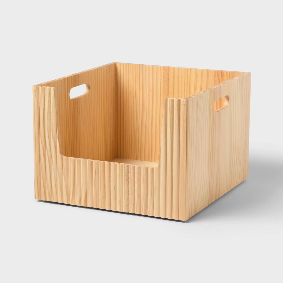 Wood Bin Large Open Front Natural - Brightroom™ | Target