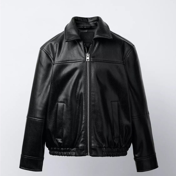Zara Black Leather Jacket | Poshmark