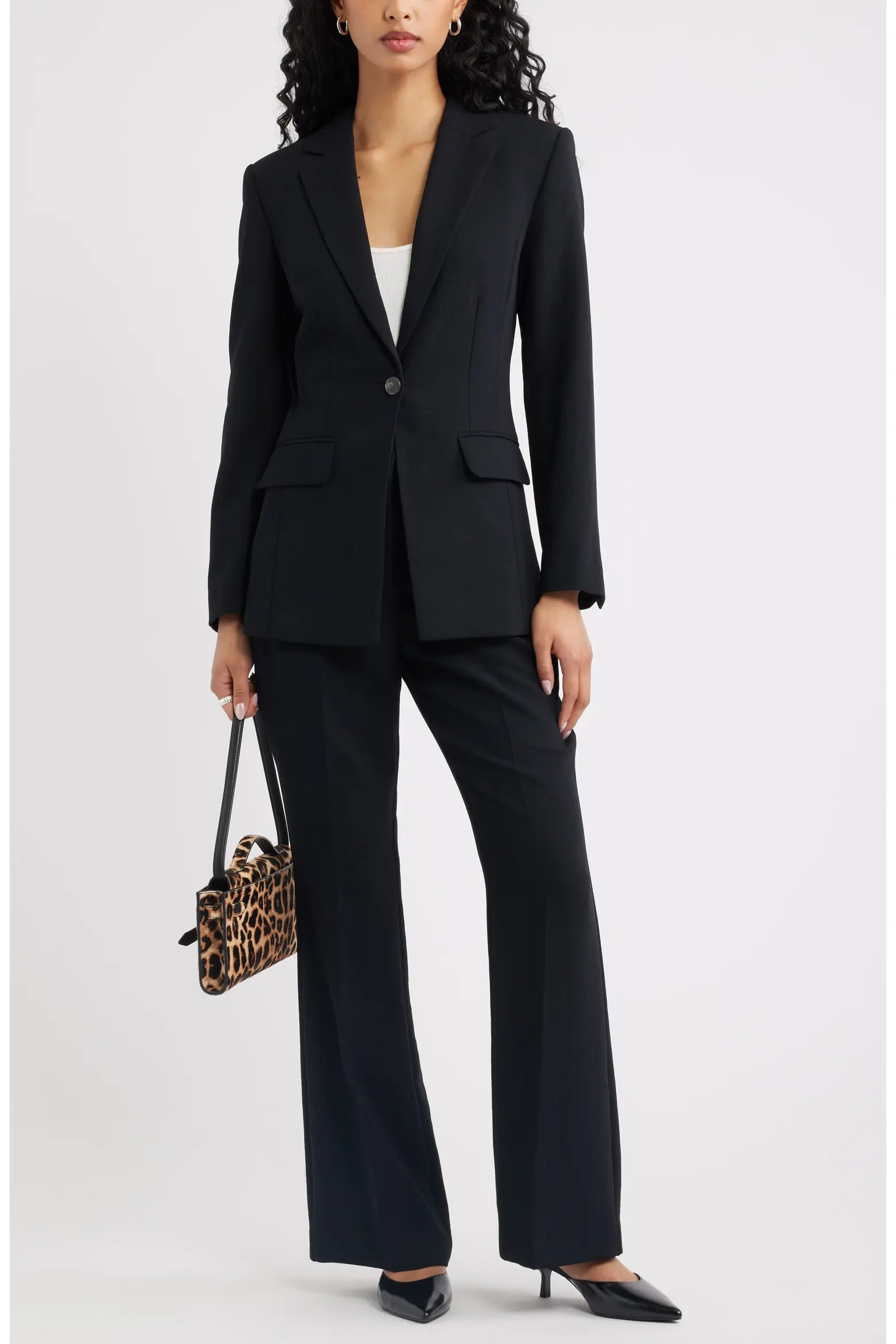 Open Edit Curator Crepe Fitted Blazer (Women) | Nordstrom | Nordstrom
