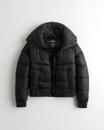 Girls Mockneck Puffer Jacket from Hollister | Hollister (US)