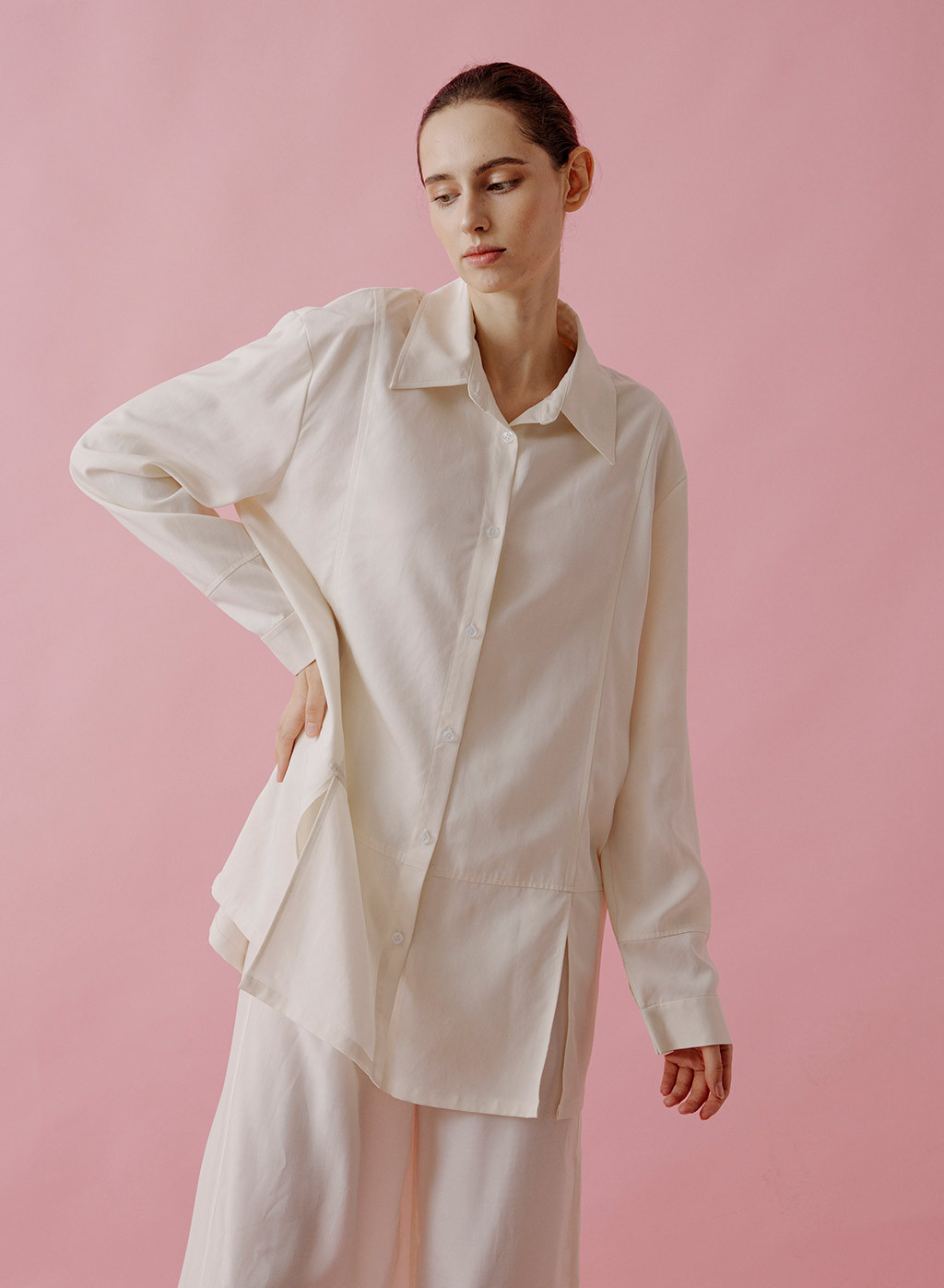 Flowy Linen Blend Shirt | NAP Loungewear