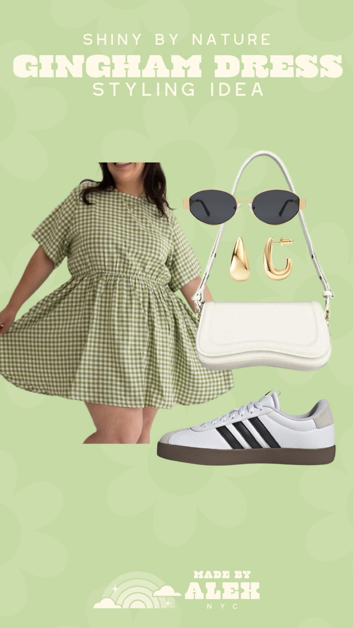 Styling the gingham dress from shiny by nature 🤍

#LTKmidsize #LTKstyletip