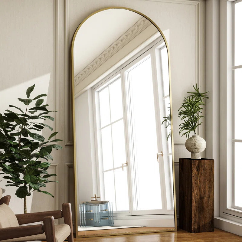 Oversized Full Length Mirror Arch Floor Mirror Wall Mirror Hanging Or Leaning Full Body Mirror Wi... | Wayfair North America