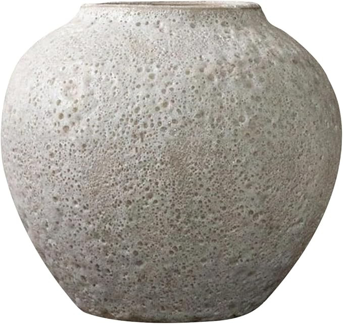 Cement Texture Ceramic Vase, Rustic Decorative Flower Planter Home Office Decoration, 7.48 x 9.44... | Amazon (US)