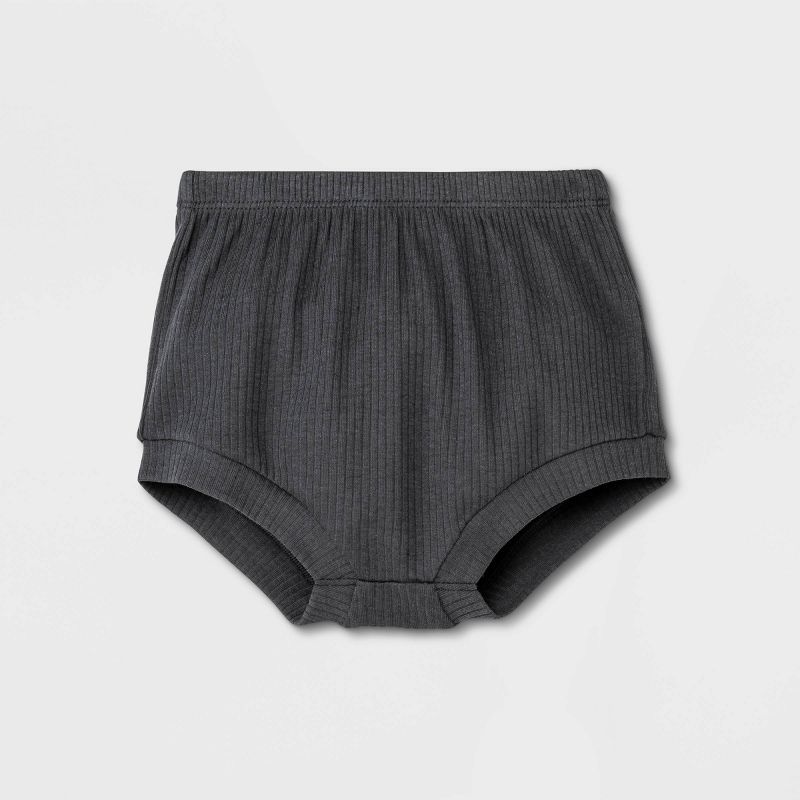 Baby Ribbed Shorts - Cat & Jack™ Charcoal Gray | Target