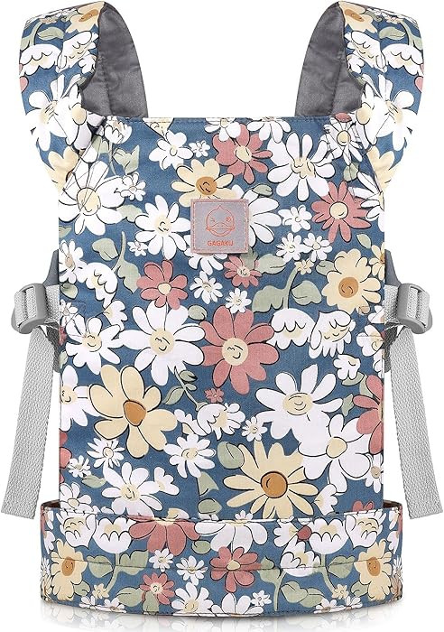 GAGAKU Baby Doll Carrier - Kids Toy with Adjustable Straps for Stuffed Animal Dolls - Gray - Smil... | Amazon (US)