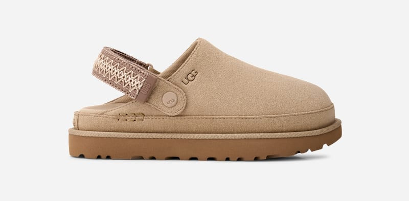 UGG® Women's Goldenstar UGG®braid Clog Suede Shoes in Mustard Seed, Size 5 | UGG (US)